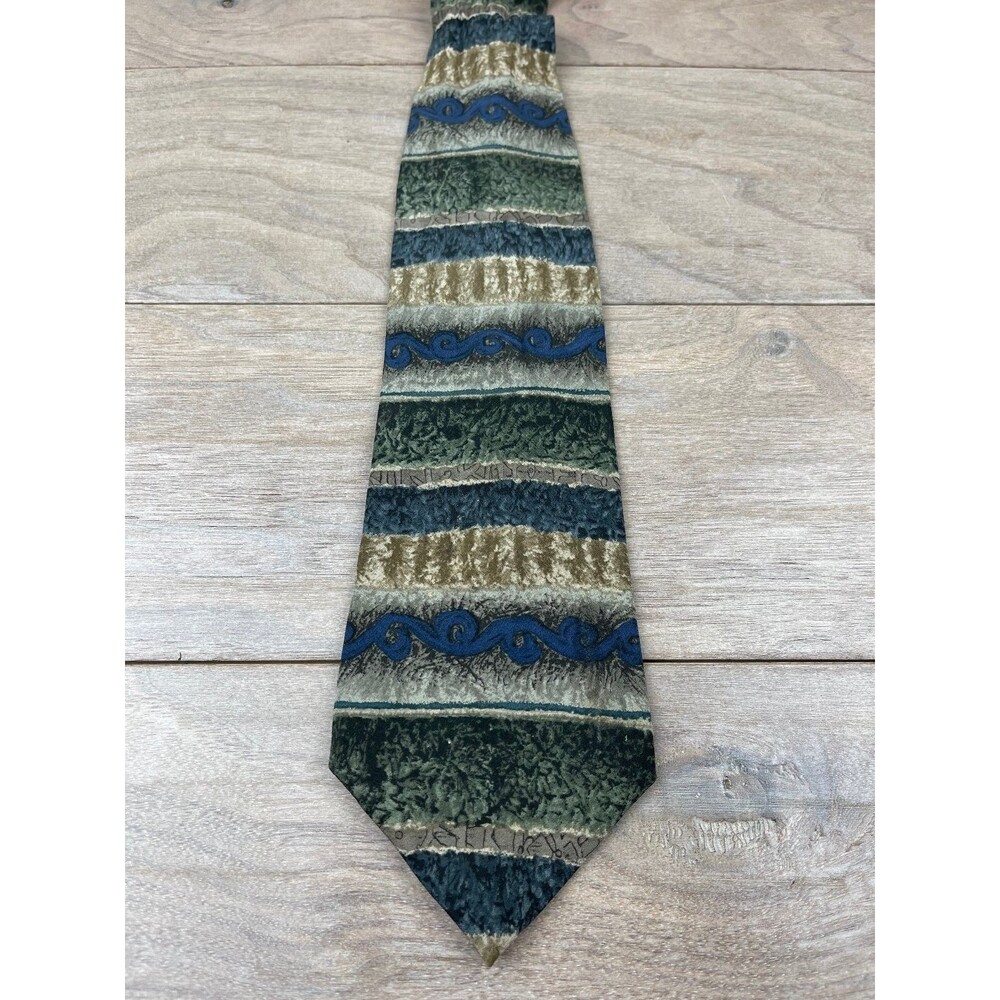 Jimmy Z Men's Tie Multicolor Striped Pattern Silk 57 Inch The V Foundation